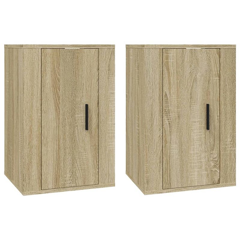 Foto van The living store tv-wandmeubel - - tv-kasten - 40 x 34.5 x 60 cm - sonoma eiken