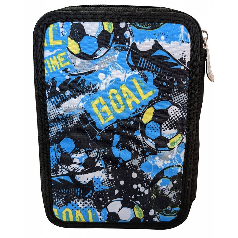 Foto van No fear etui goal junior 20 cm polyester blauw 27-delig