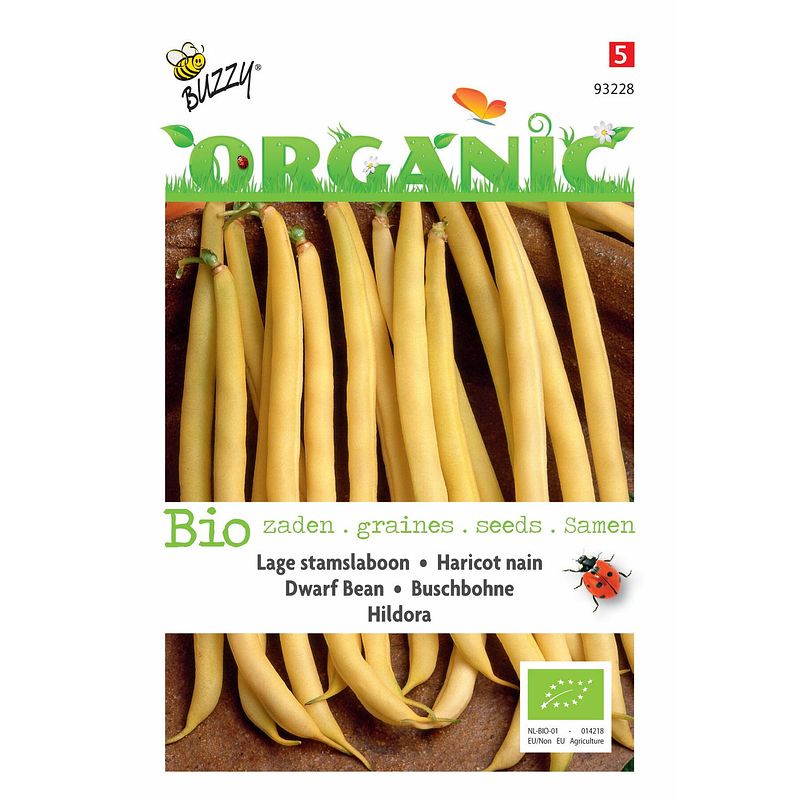 Foto van 5 stuks organic stamslabonen wasboon hildora (skal 14725) tuinplus