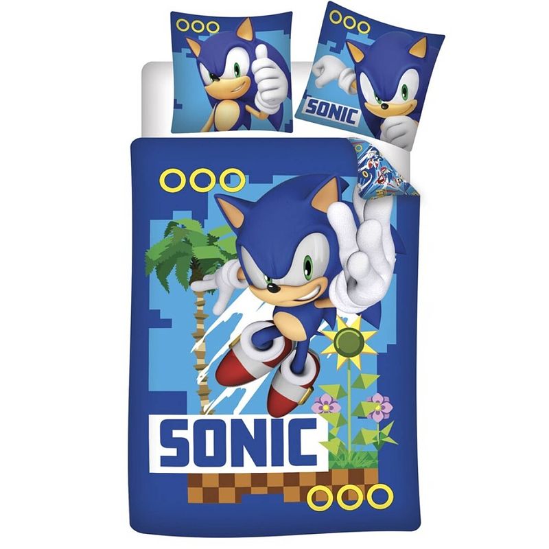 Foto van Sonic dekbedovertrek hedgehog - eenpersoons - 140 x 200 cm - polyester