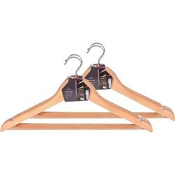 Foto van 6x kledinghangers hout - kledinghangers