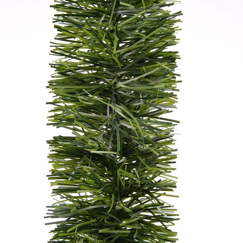 Foto van 3x kerstslinger dennen guirlande/ slinger groen 270 cm