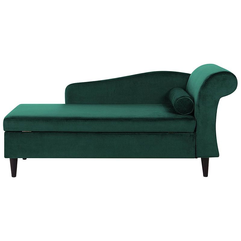 Foto van Beliani luiro - chaise longue-groen-fluweel