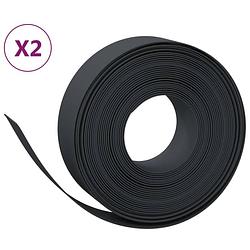 Foto van Vidaxl tuinranden 2 st 10 m 15 cm polyetheen zwart