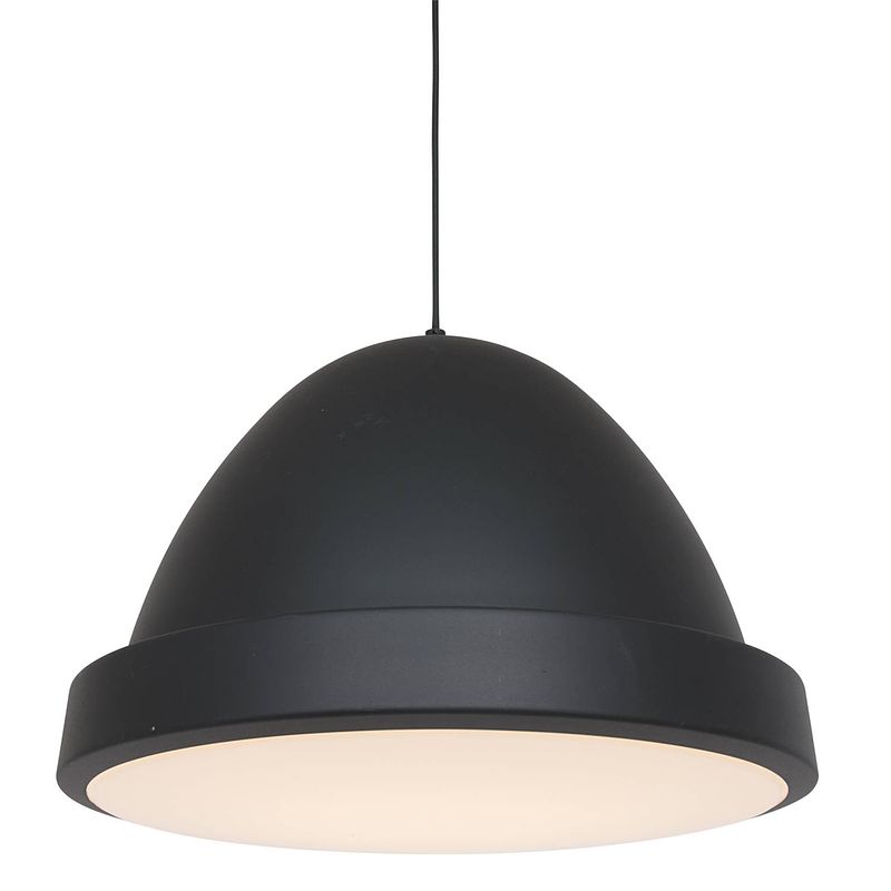 Foto van Stoer hanglamp - steinhauer - metaal - stoer - e27 - l: 50cm - voor binnen - woonkamer - eetkamer - zwart