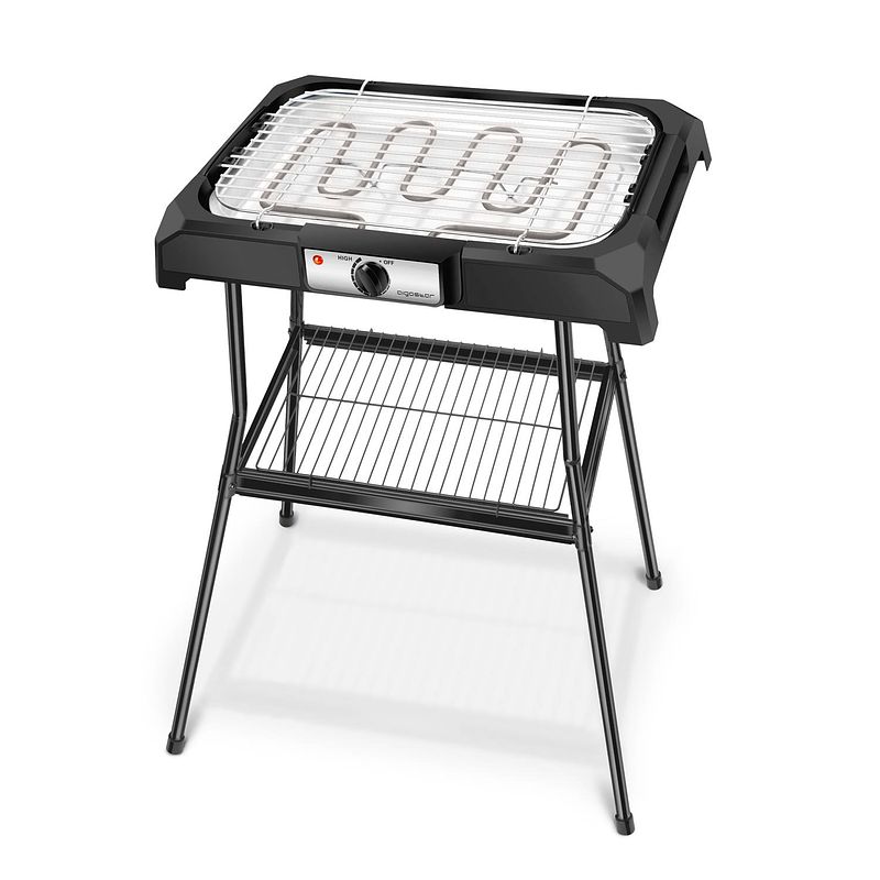 Foto van Aigostar lava pro 30rrd elektrische barbecue - bbq - elektrische grill - 50x34 cm - 2000 watt - zwart