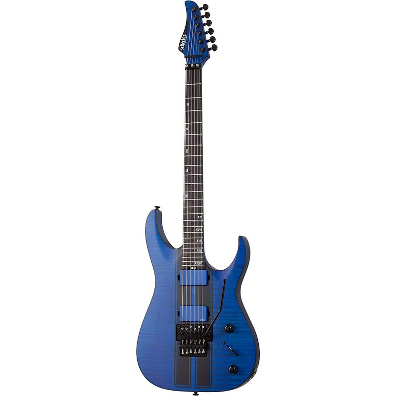 Foto van Schecter banshee gt fr satin trans blue elektrische gitaar