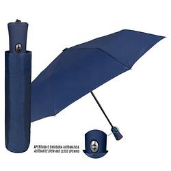 Foto van Perletti mini-paraplu automatisch 100 cm microvezel blauw