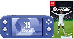 Foto van Nintendo switch lite blauw + ea sports fc 25