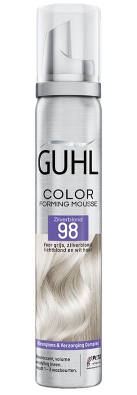 Foto van Guhl color forming mousse 98 zilverblond