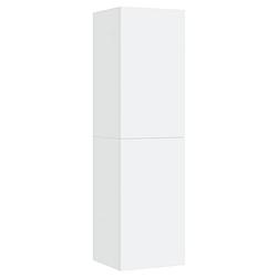 Foto van The living store wandkast spaanplaat - 30.5 x 30 x 110 cm - wit