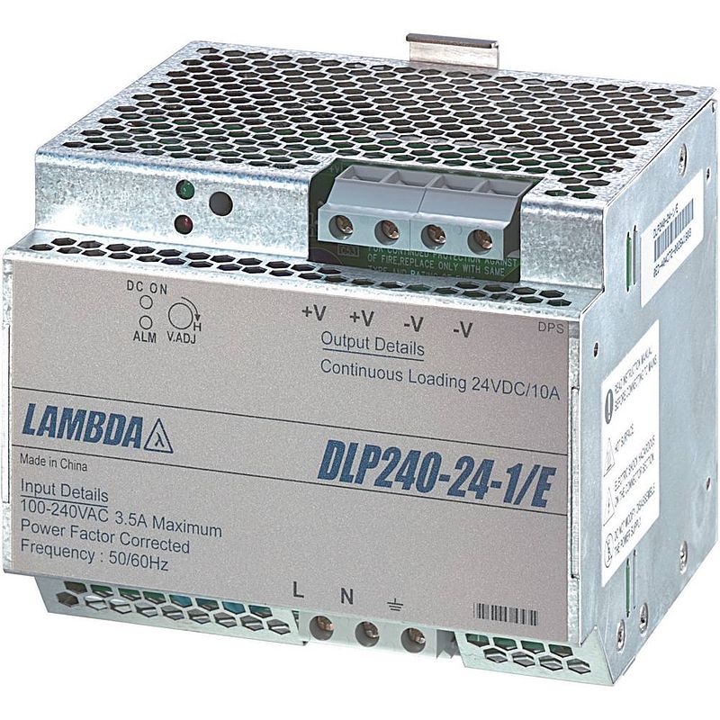 Foto van Tdk-lambda dlp240-24-1/e din-rail netvoeding 24 v/dc 10 a 240 w 1 x