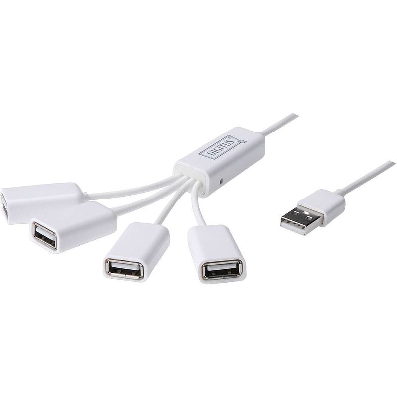 Foto van Digitus da-70216 4 poorten usb 2.0-hub wit