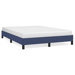 Foto van Vidaxl bedframe stof blauw 140x200 cm