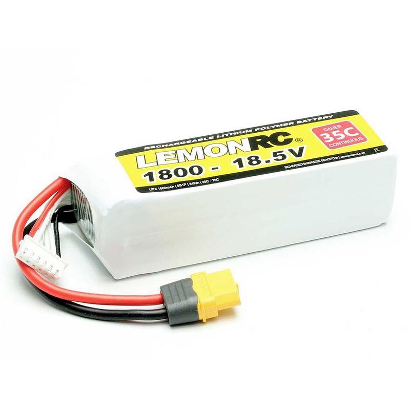 Foto van Lemonrc lipo accupack 18.5 v 1800 mah aantal cellen: 5 35 c softcase xt60