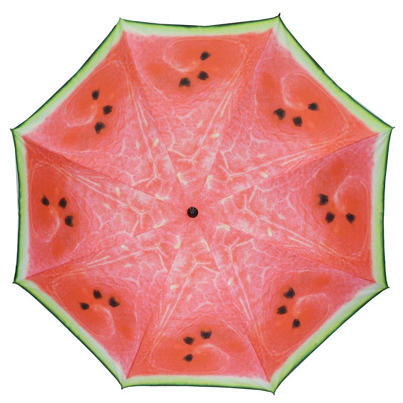 Foto van Parasol - watermeloen fruit - d180 cm - uv-bescherming - incl. draagtas - parasols