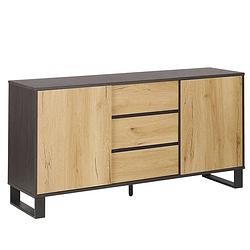 Foto van Beliani elda - dressoir-lichte houtkleur-mdf