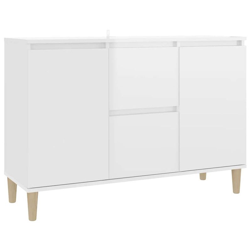 Foto van Vidaxl dressoir 103,5x35x70 cm spaanplaat hoogglans wit