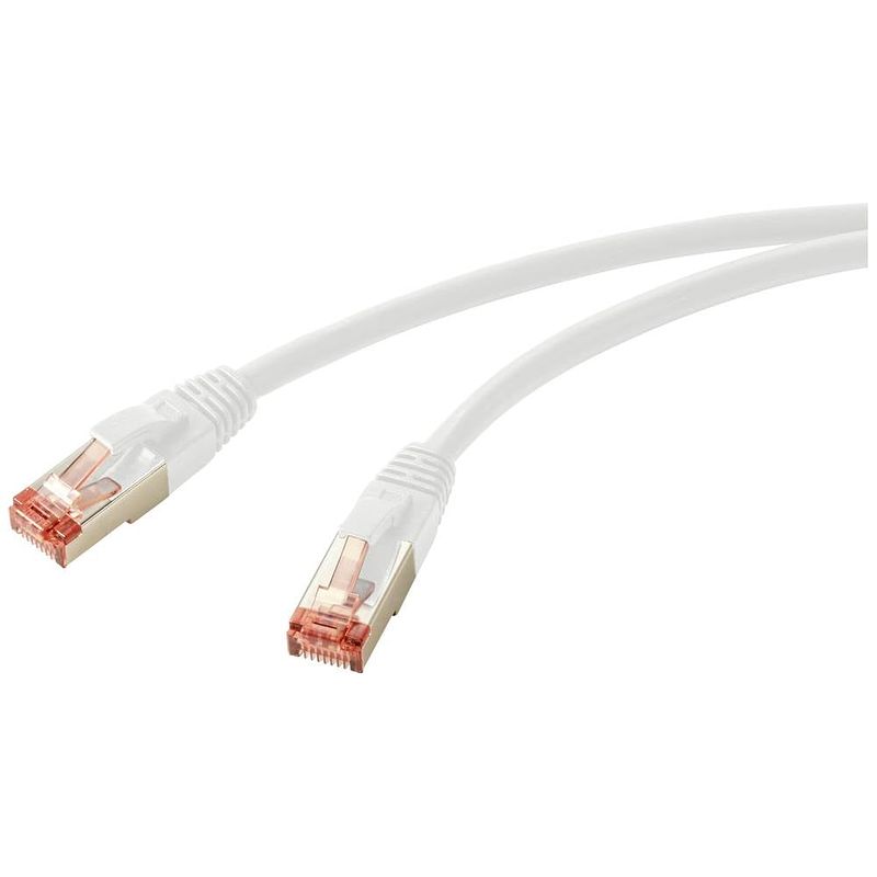 Foto van Renkforce rf-5771886 rj45 netwerkkabel, patchkabel cat 6 s/ftp 1.50 m computer-grijs halogeenvrij 1 stuk(s)