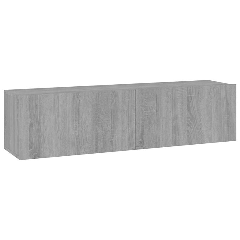 Foto van The living store tv-meubel - - 120 x 30 x 30 cm - kleur- grijs sonoma eiken - materiaal- bewerkt hout