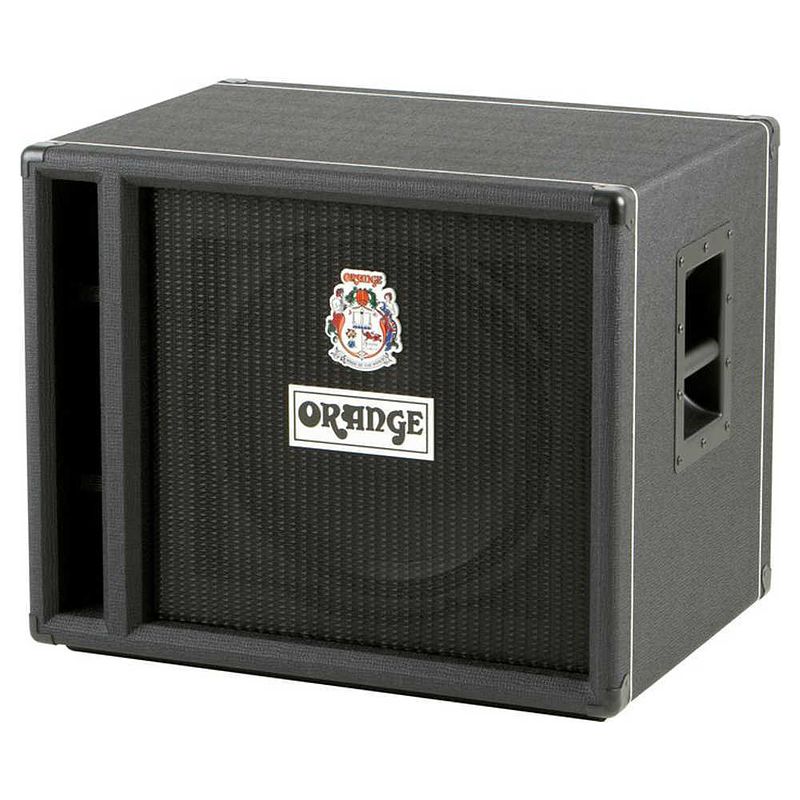 Foto van Orange obc115 blk 1x15 inch 400 watt basgitaar speakerkast zwart