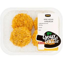 Foto van 4+2 gratis | jumbo mini kipburger vega 150g aanbieding bij jumbo