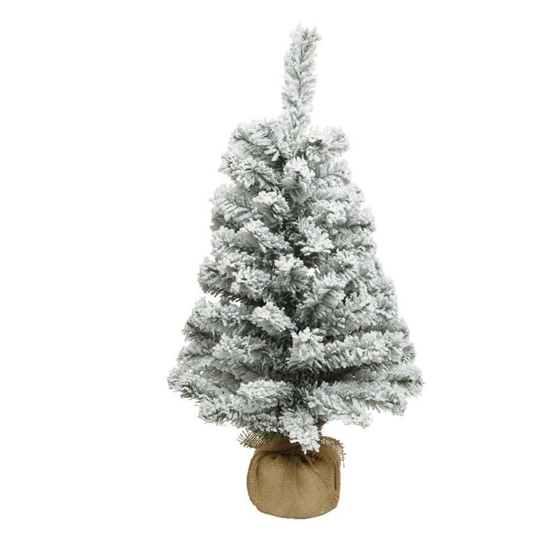 Foto van Kunstboom/kunst kerstboom met sneeuw 75 cm kerstversiering - kunstkerstboom