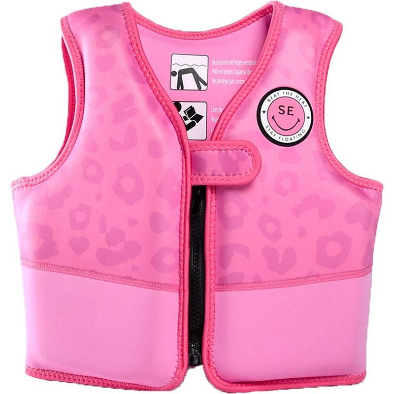 Foto van Swim essentials zwemvest roze panterprint - 4-6 jaar