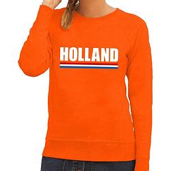 Foto van Oranje holland supporter sweater / trui dames - oranje koningsdag/ supporter kleding xs