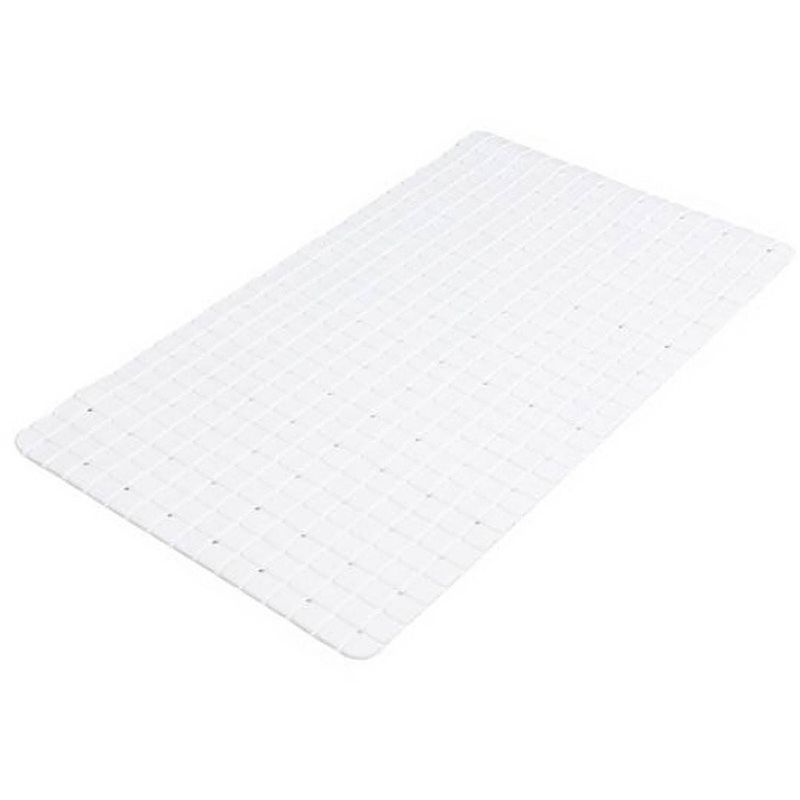 Foto van Urban living badkamer/douche anti slip mat - rubber - voor op de vloer - wit - 39 x 69 cm - badmatjes