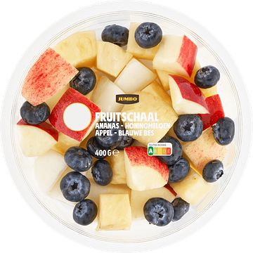 Foto van Jumbo fruitschaal ananas honingmeloen appel blauwe bes 400 g