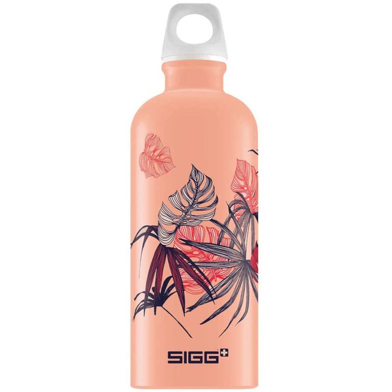 Foto van Sigg drinkfles lucid florid 0,6 liter 7,1 cm aluminium roze