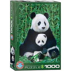 Foto van Eurographics panda & baby (1000)