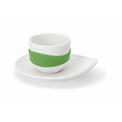 Foto van Po: leaf espresso cup set 4 pcs - olive