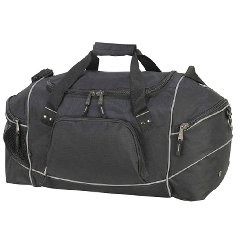 Foto van Reistas/weekendtas/sporttas model daytona - 60 x 31 x 27 cm - 4 vakken - zwart - reistas (volwassen)