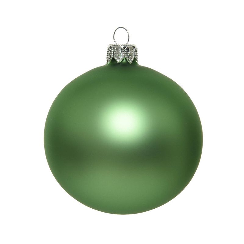 Foto van Kerstbal glas d6 cm groen 6st kerst