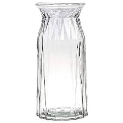 Foto van Bellatio design bloemenvaas - helder transparant glas - d12 x h24 cm - vazen