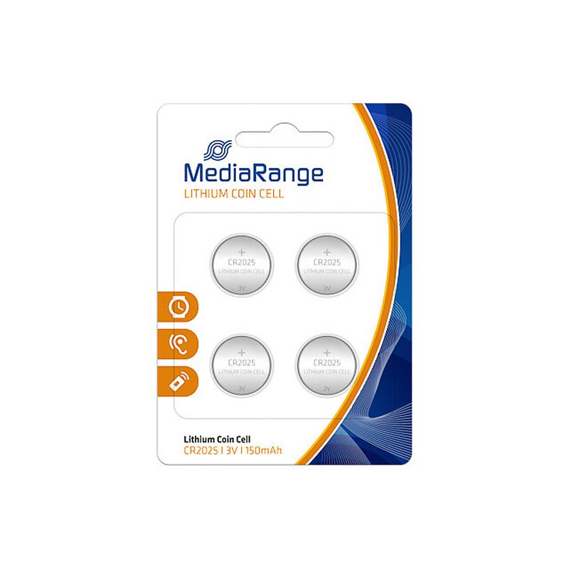 Foto van Mediarange cr2025 batteries 4er pack