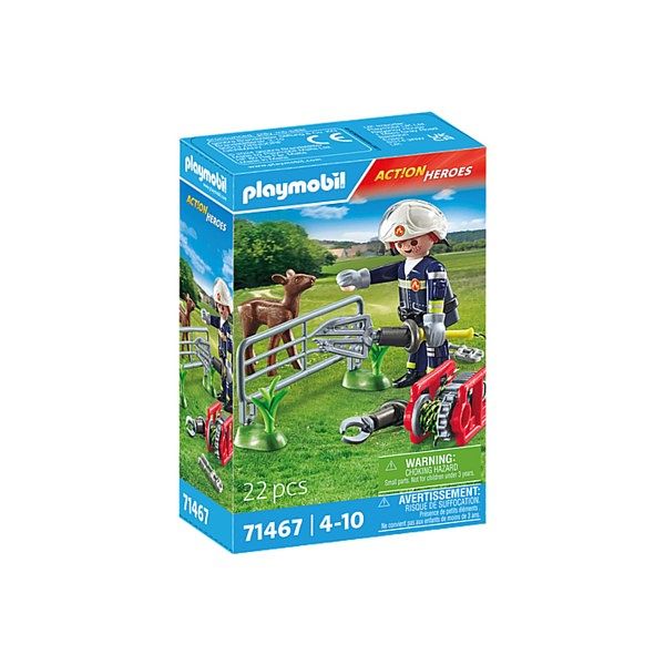 Foto van Playmobil 71467 action heroes dierenbescherming brandweer