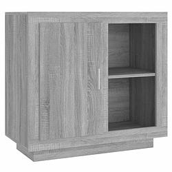 Foto van Vidaxl dressoir 80x40x75 cm grijs sonoma eikenkleurig