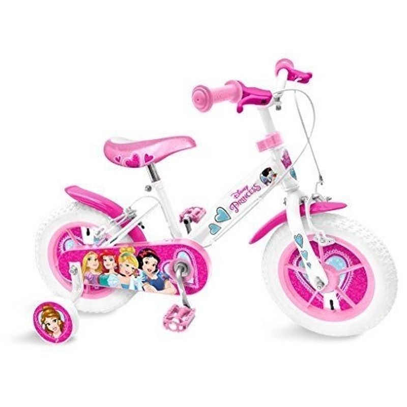 Foto van Disney princess 14 inch 23,5 cm meisjes v-brake wit/roze