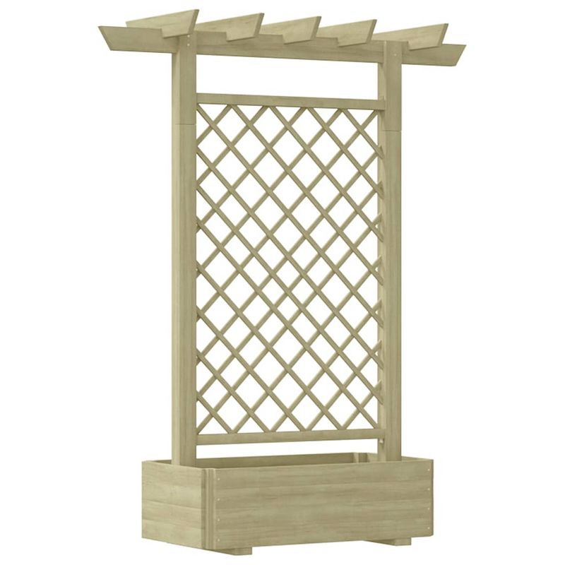 Foto van Vidaxl pergola plantenbak 162x56x204 cm hout