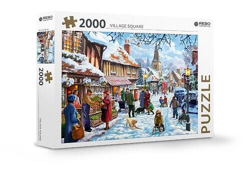 Foto van Rebo legpuzzel 2000 stukjes - village square - overig (8720387822126)