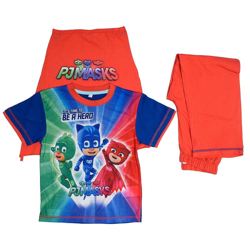 Foto van Disney pyjama pj masks jongens katoen rood/blauw maat 2 jaar