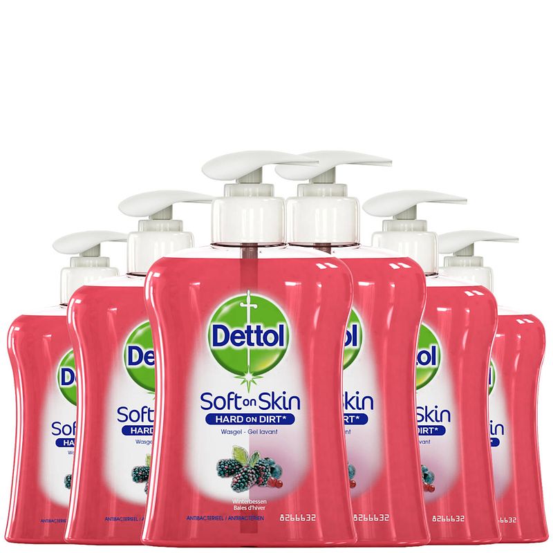 Foto van Dettol handzeep - winterbessen - 250ml x6