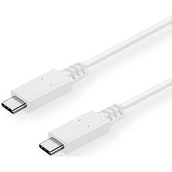 Foto van Value usb-kabel usb 3.2 gen2 (usb 3.1 gen2) usb-c® stekker 0.50 m wit afgeschermd 11.99.9052