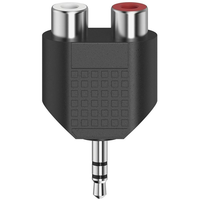 Foto van Hama korte audio-adapter, 3,5-mm-jack-stekker stereo - 2x cinch-koppeling luidspreker kabel