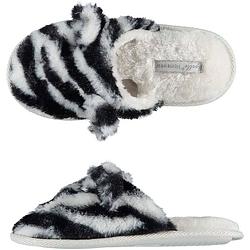 Foto van Meisjes instap slippers/pantoffels zebra print maat 33-34 - sloffen - volwassenen