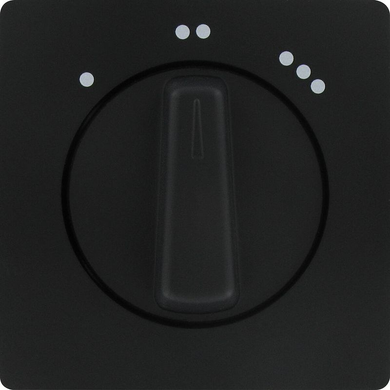 Foto van Kopp - afdekplaat/centraalplaat - paris - 3 standen schakelaar/ventilatorschakelaar - mat zwart