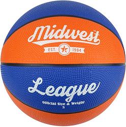 Foto van Midwest league basketbal unisex blauw/oranje maat 7